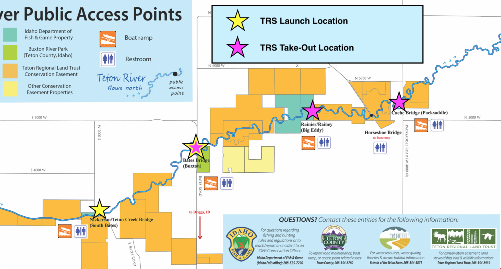 TRS Put-In and Take-Out locations