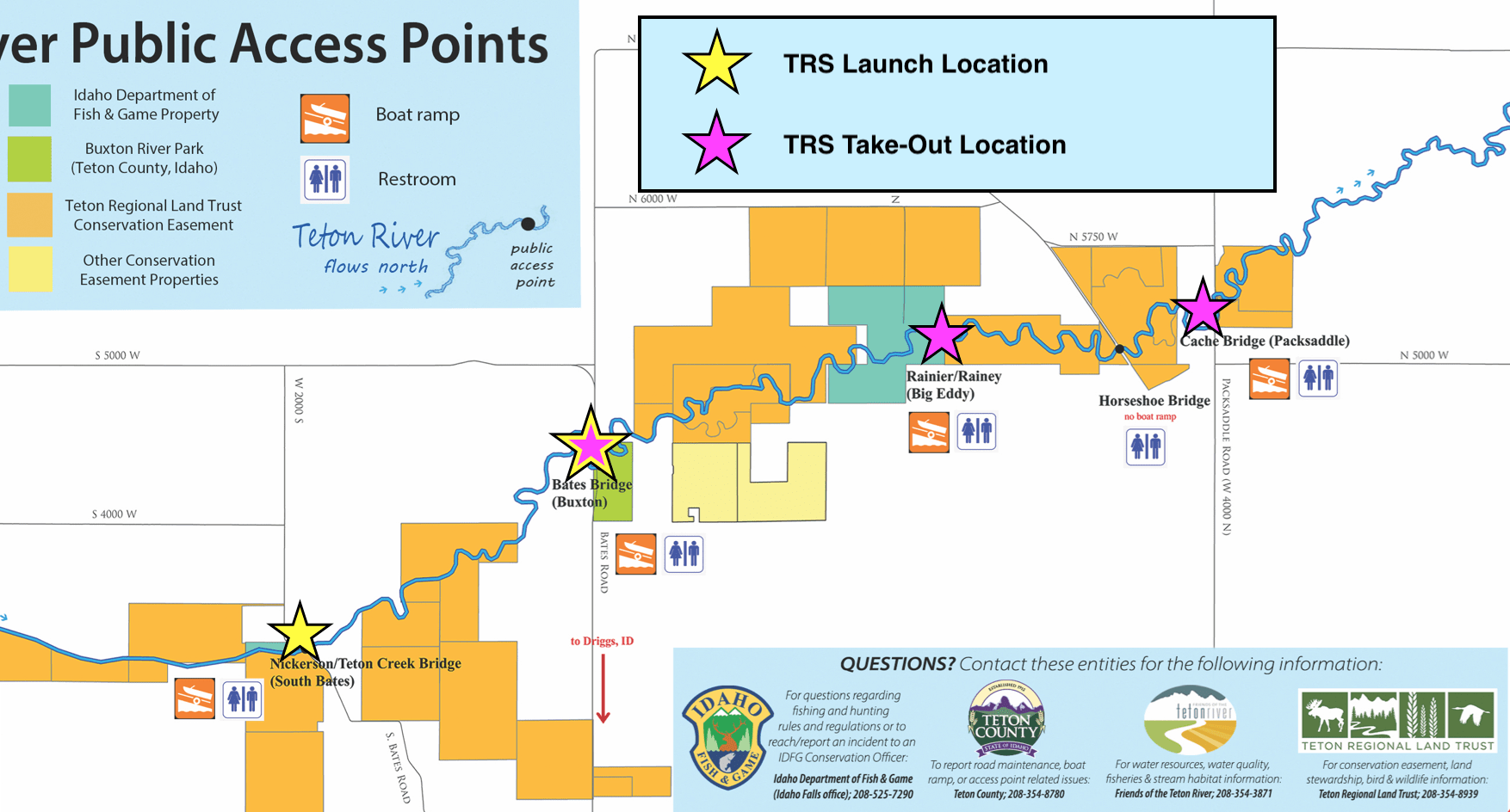 TRS Put-In and Take-Out locations